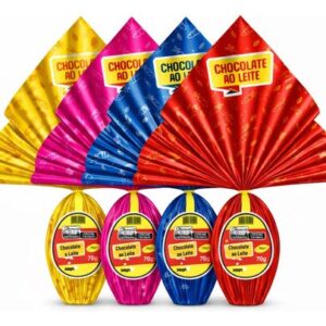 Cx 24 Ovos De Páscoa 70g Chocolate Ao Leite Atacado