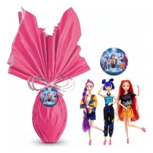 Ovo De Páscoa K-pop Rosa Com Boneca Colecionável Som E Luzes